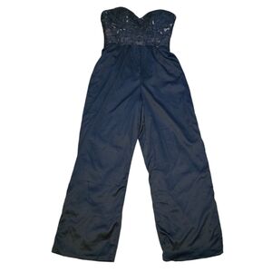 LanTing Bride Black Sleeveless Jumpsuit Size Small